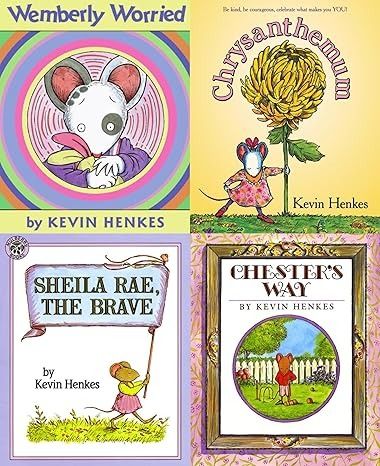 Kevin Henkes Set of 4 Picture Books (Chrysanthemum ~ Wembley Worried ~ Chester's Way ~ Sheila Rae, The Brave): Kevin Henkes: Amazon.com: Books Sheila Rae The Brave, Kevin Henkes Books, Wemberly Worried, Chesters Way, Kevin Henkes, Kindergarten Books, She Song, Kids Shows, Picture Books