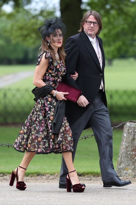 The Best Dressed Guests at Pippa Middleton's Wedding - TownandCountrymag.com Dresses With Hats, Wedding Trouser Suits, British Wedding Dresses, Pippa Middleton Wedding, Pippa And James, Middleton Wedding, Carole Middleton, British Wedding, Social Event