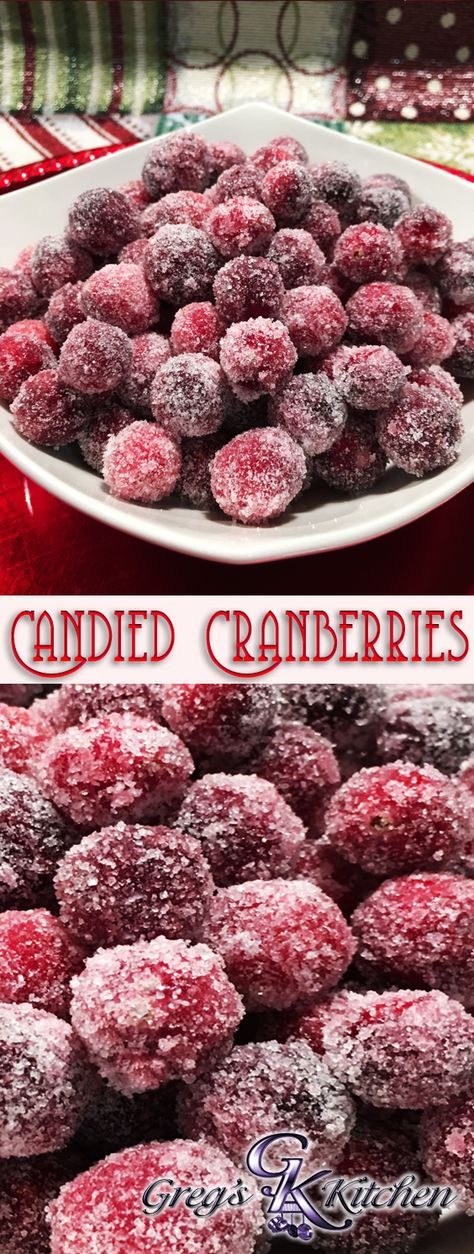 Fresh Cranberry Recipes, Candied Cranberries, Refreshing Snacks, Sugared Cranberries, Cranberry Recipes, Holiday Cooking, Holiday Desserts, Holiday Baking, Candy Recipes