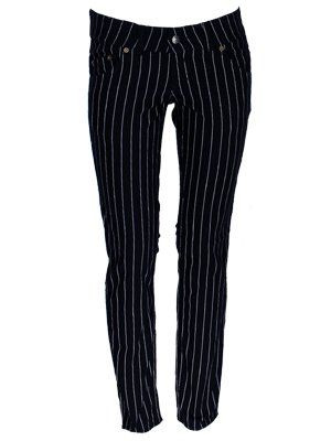 both men and women in front of the house will have black pinstripe skinny jeans Corporate Emo, Rockstar Fashion, Gothic Pants, Rock Fashion, Pin Stripe, Jeans For Women, Gothic Outfits, Movie T Shirts, Look Stylish