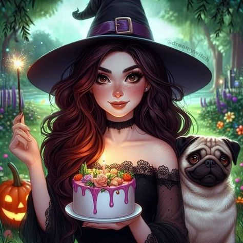 Birthday Witch, Witch Aesthetic, Happy Birthday Quotes, Birthday Quotes, Chester, Witch, Happy Birthday, Digital Art, Birthday