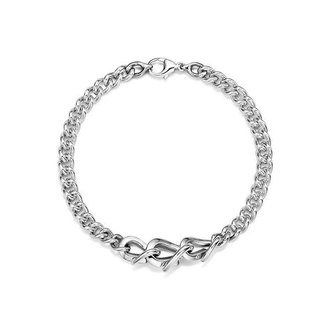 Since 1837, maker and material have come together at Tiffany & Co. to form exceptional creations—shaping metal into icons. Tiffany Forge celebrates our legacy of superior craftsmanship and the maker in all of us. Crafted in sterling silver, we've reimagined a chain from The Tiffany Archives to create this collection's signature open-link motif. Wear this bracelet by itself or mix textures with your everyday bracelet stack. High-polished sterling silver; Wrist size, double extra large; Fits wrist Bridal Jewelry Bracelets, Tiffany And Co Jewelry, Everyday Bracelet, Id Bracelets, Tiffany And Co, Our Legacy, Jewelry Photography, The Maker, Gift List