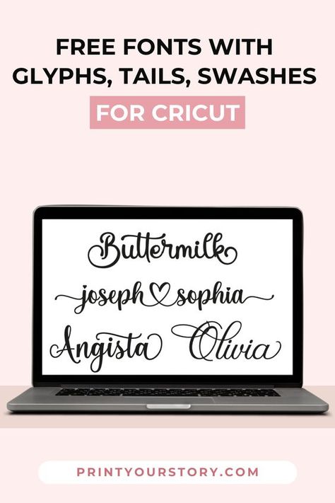 Free Fonts with Swashes and Tails for Cricut – Print Your Story Dafont fonts Font fonts #font #fonts #dafontfonts Script Fonts #scriptfonts 3.1434 Best Dafont Fonts, Fonts With Swashes, Free Font With Tails, Best Free Script Fonts, Dafont Fonts, Tattoo Script Fonts, Script Fonts Design, Font Examples, Elegant Script Fonts