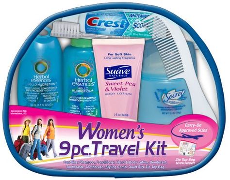 Convenience Kits Womens Herbal Essences Deluxe 9Piece Travel Kit * Read more reviews of the product by visiting the link on the image. Herbal Essence Shampoo, Bath Kit, Personal Grooming, Herbal Essences, Hand Body Lotion, Travel Kit, Travel Kits, Travel Beauty, Travel Cosmetic Bags