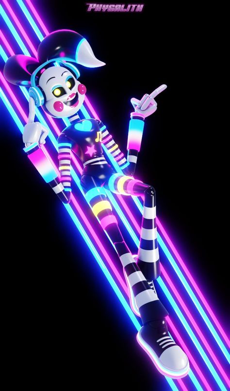 Glamrock Fanmade, Glamrock Puppet Fnaf, Fnaf Fanmade Animatronics, Glamrock Marionette, Fanmade Animatronics, Fnaf Oc Animatronic, Fnaf Models, Fnaf Ocs, Fnaf Crafts