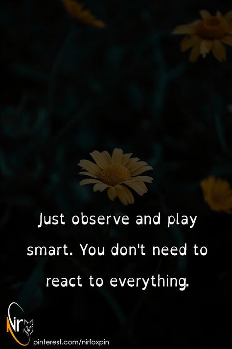 Don't React To Everything, I Dont React Quotes, Stop Reacting To Everything, Just Observe Quotes, Play Smart Quotes, Stop Obsessing Quotes, Don't React Quotes, Not Reacting Quotes, Dont React Quotes