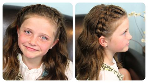 Love this "braided headband" on a little girl....and on me, if I were able to braid my own hair. Braided Headband Hairstyle Tutorial, Headbands Hairstyles Short, Headband Braid, Braided Headband Hairstyle, Headband Ideas, Braid Headband, Headbands For Short Hair, Tan Skin Blonde Hair, Short Hair Hacks