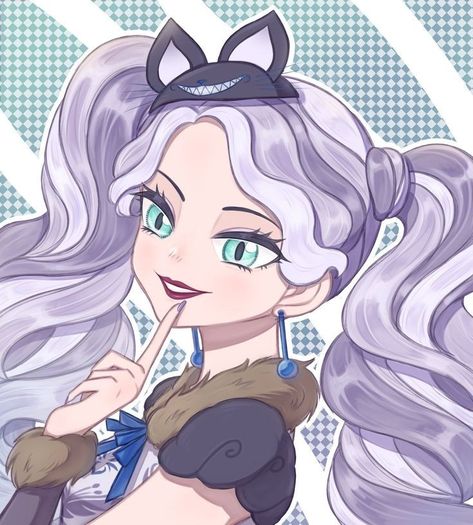 Ever After High Fanart Kitty, Kitty Cheshire Fanart, Ever After High Fanart, Eah Fanart, Duchess Swan, Kitty Cheshire, Ever After High Rebels, Lizzie Hearts, Nostalgia Core