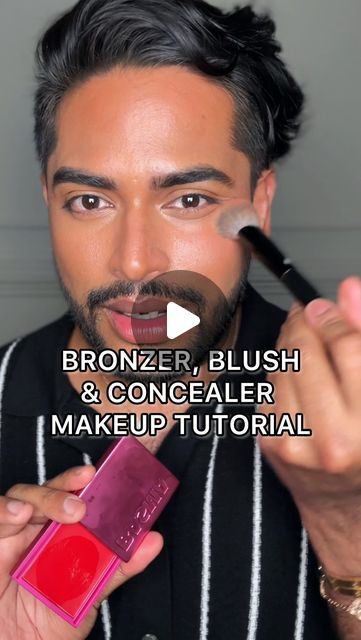 Aditya Madiraju on Instagram: "Detailed Makeup Tutorial - HOW TO USE BRONZER, CONCEALER AND BLUSH! 👍🏽 Posting one more detailed makeup tutorial explaining how the placement of BRONZER, CONCEALER, and BLUSH can completely change your makeup game!

The most important thing is learning how to blend all three products for uniform flow of color. I hope this helps those who are trying to learn basics of makeup and establish a makeup routine which feels easy ♥️

Please LIKE, COMMENT, SAVE and SHARE so this can reach more makeup lovers ♥️

Foundation - @basmabeautyofficial Foundation Stick shade 15
Bronzer - @charlottetilbury Beautiful Skin Sun Kissed Bronzer shade 3 Tan
Concealer - @lancomeofficial Serum Concealer shade 425C
Blush - @basmabeautyofficial  The Cream Blush shade Cherry Red

@hudab How To Use Blush, How To Use Bronzer, Bronzer Placement, Basics Of Makeup, Blush Application, Serum Concealer, Bronzer Makeup, Light Peach Color, Foundation Stick