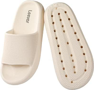 Leevar Cloud Slides for Women and Men - Soft, Comfy, Relax Cloud Slippers, Thick Sole, Non-slip Pillow Slippers, Easy to Clean, Shower, Swimming, Beach, Indoor and Outdoor Pillow Slides Thick Slippers, Pillow Slippers, Slides For Men, Cloud Slippers, Pillow Slides, Clean Shower, Cloud Slides, Shower Shoes, Men Slides