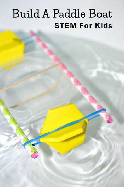 Water activity is always a hit at my house. This paddle boat is easy to built and fun to play. Water Science Experiments, Basic Electronics, Science Concepts, Physics Concepts, Basic Physics, Kid Science, Stem Challenge, Steam Activities, Paddle Boat