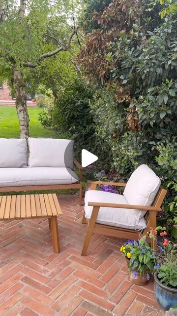 Jen Rothbury on Instagram: "Finally got round to putting together our new garden furniture so could get a reel together of the patio transformation.... to say I'm glad to see the back of those white tiles. It's not often I admit that I'm wrong but jeez the decision to have white tiles outdoors in Manchester was not the one. Jet wash one week, green mildew on them the next.
Anyway we had so many terracotta tiles left over from our bathroom renovation last year that we decided to put them to good use. They are designed for indoor use but considering they were just sat next to our shed for a year we decided we might as well put them to the test. You can get thicker versions for outdoor use so shop around!
Hopefully the reel is self explanatory but let me know if any questions!

#gardeninspira Terracotta Tiles Outdoor, Natural Yard, Terracotta Patio, Patio Transformation, Tile Furniture, We Shed, Patio Tiles, New Garden, How To Get Thick