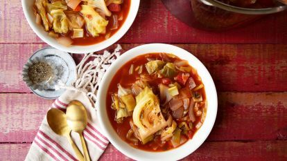 The Original Cabbage Soup Diet Recipe - Food.com Chicken Marcella, Original Cabbage Soup Diet, 7 Day Soup Diet, Diet Cabbage Soup, Cabbage Soup Diet Recipe, Diet Soup, National Enquirer, Fast Diet, Egg Fast