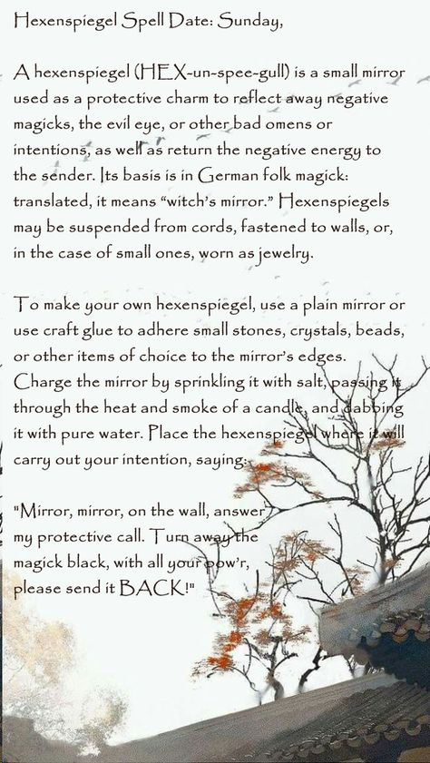 Hexenspiegel Spell Date: Sunday, Germanic Folk Magic, German Folk Magic, Sunday Spells, Sunday Magick, Revenge Curse, German Witchcraft, Daily Correspondences, Wiccan Tips, Forbidden History