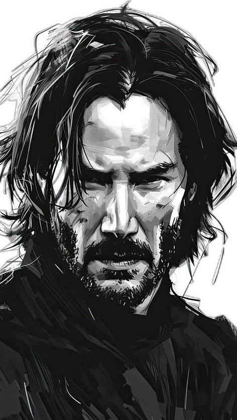 John Wick Artwork, John Wick Drawing, Keanu Reeves Wallpapers, John Wick Wallpapers, John Wick Wallpaper, John Wick Art, Baba Jaga, Keanu Reeves John Wick, Charcoal Art