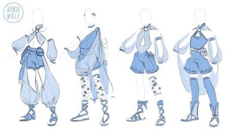 Mythical Clothes Drawing, Loose Fantasy Clothing Male, Character Outfits Female Drawing, Simple Fantasy Outfits Drawing, Fantasy Clothing Sketches, Cosplay Ideas 2023, Persona Outfit Ideas, Ocean Themed Outfits Drawing, Water Clothes Drawing