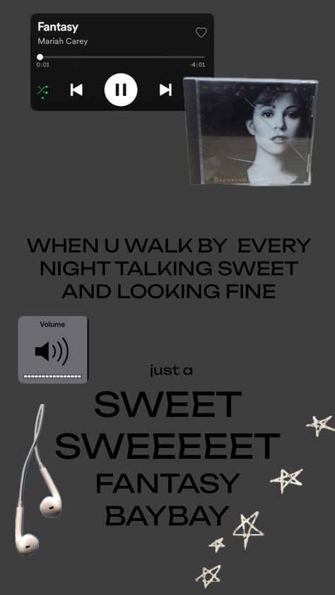 hehe #fantasy #mariah #song #music #greyaesthetic Mariah Carey Aesthetic, Fantasy Mariah Carey, Mariah Carey Songs, Walking By, Mariah Carey, Songs, Music