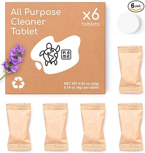 Amazon.com: KAME All Purpose Cleaner Refill Tablets - 6 Pack - Multipurpose Cleaner Spray for Kitchen & Bathroom - Planet Friendly Cleaning - 20 fl oz Per Tablet : Health & Household Eco Friendly Toilet Cleaner, Tablet Recipe, Eco Friendly Toilet, Toilet Bowl Cleaners, Fresh Lavender, All Purpose Cleaner, Cleaning Tablets, Multipurpose Cleaner, Sodium Chloride