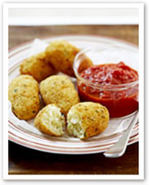 Potato and rice croquettes Rice Croquettes, Spinach Balls, Spinach Lasagna Rolls, Cheese Ball Recipes, Cheese Balls, Pasta Sauce Recipes, Creamed Spinach, Spinach And Cheese, Balls Recipe