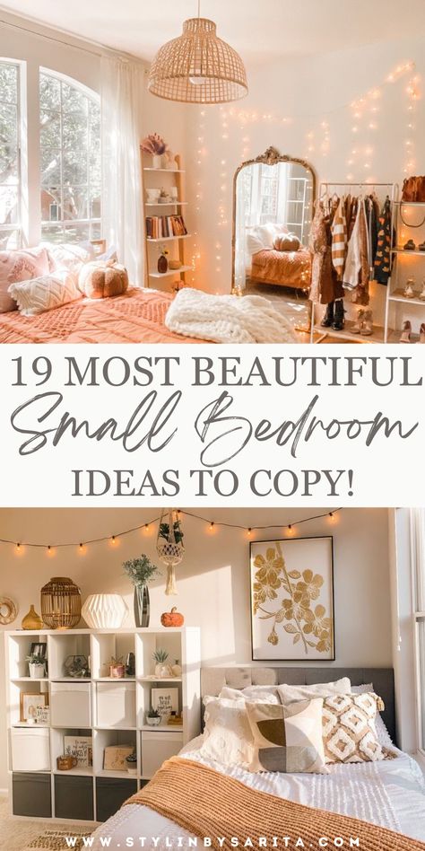 small bedroom ideas Small Bedroom Inspirations, Small Bedroom Layout Ideas, Small Teen Bedroom, Small Girls Bedrooms, Small Bedroom Makeover, Cozy Small Bedrooms, Small Bedroom Decor Ideas, Small Bedroom Organization, Small Bedroom Layout