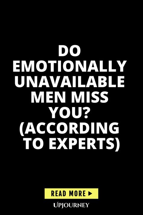 Discover the insights from experts on whether emotionally unavailable men miss you. Gain valuable knowledge to navigate relationships effectively and understand emotional dynamics. Learn more about this intriguing topic to empower yourself in your love life. Emotionally Immature Men, Shutting Down Emotionally, Does He Miss Me, Emotionally Unavailable Men, Will Miss You, Family Therapist, Emotionally Unavailable, Marriage And Family Therapist, Empower Yourself