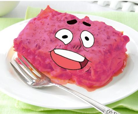 Pink LASAGNA!! Pink Lasagna Steven Universe, Pink Lasagna, Steven Universe Anime, Steven Universe Memes, Space Rocks, Steven Universe Characters, Space Rock, Adore You, Best Tv Shows