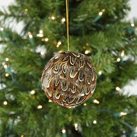 Christmas Ornament Making, Party Decor Outdoor, Natural Christmas Ornaments, Natural Christmas Tree, Fall Harvest Decorations, Woodland Christmas Tree, Primitive Christmas Decorating, Pheasant Feather, Special Events Decor