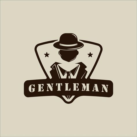 Clothing Logo Inspiration, Tailoring Logo Design Ideas, Men Clothes Shop, Tailor Logo Design, Icon Graphic Design, Gentleman Hat, Dress Logo, Elegant Lifestyle, Men Logo