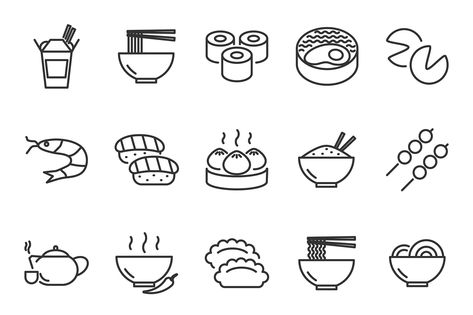 Asian food icons set , #Ad, #icons#set#outline#Asian #Ad Noodle Doodle, Recipes Chili, Pasta Bread, Cooking Icon, Japanese Icon, History Meaning, Food Tattoos, Bread Sandwich, Food Doodles