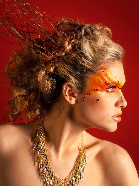 Go Out & Own Your Intensity or Just Stay Home. {Adult language} Fairy Fantasy Makeup, Phoenix Makeup, Fairy Make-up, Phoenix Costume, Fire Costume, Fire Makeup, Fantasy Make-up, Fire Fairy, Halloween Makeup Ideas