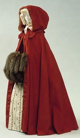 4d7ebb3a5de7f11a4aff68e52445404b Red Cloak, 18th Century Clothing, Century Dress, 18th Century Fashion, Century Clothing, Costume Institute, Antique Clothing, Historical Costume, Historical Dresses