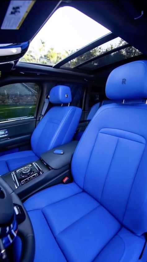 Royal Blue Car Interior, Wealthy Fashion, Blue Car Interior, Barbie Cars, Quotes Car, Cars Mercedes, Car Deco, Car Quotes, Animated Background