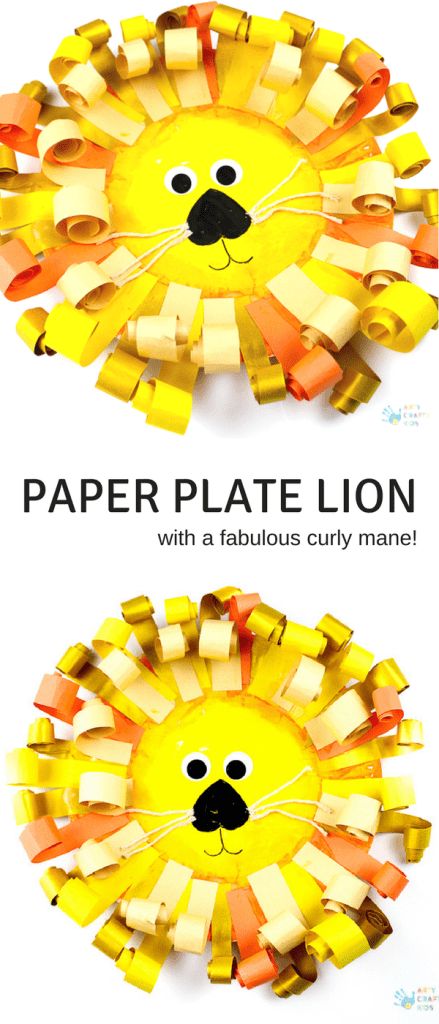 Arty Crafty Kids | Craft | Curly Paper Plate Lion Craft Paper Plate Lion, Craft Penguin, Lion Craft, Farm Animal Crafts, Animal Crafts For Kids, Kindergarten Crafts, Paper Plate Crafts, Plate Crafts, Crafty Kids