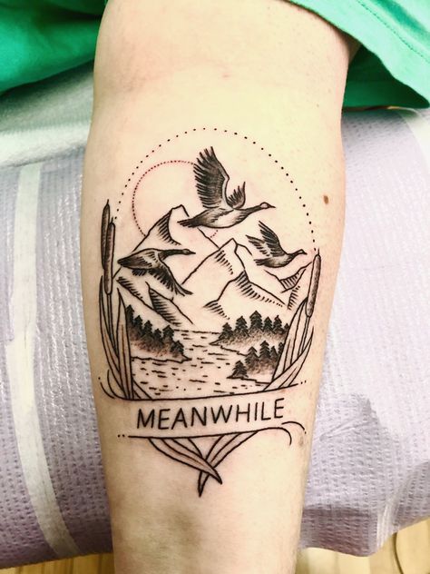 Wild Geese Tattoo, Mary Oliver Tattoo, Geese Tattoo, Oliver Tattoo, Wild Geese Mary Oliver, Goose Tattoo, Courage Tattoos, Knitting Tattoo, Wildlife Tattoo