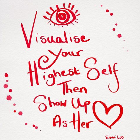 Emma on Instagram: “Visualise your highest self then show up as her! ❤️ #selflove❤ #visualiseyourhighestself #mind’seye #loveyourself #makeitaboutyou…” Visualise Your Highest Self, Show Up As Her, Highest Self, Show Up, Self Love, Mindfulness, Love You, On Instagram, Quick Saves