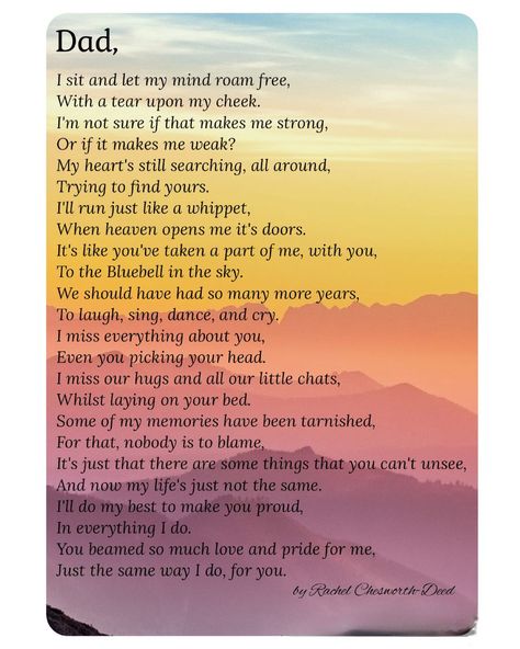 Rhyming Poetry Only | My most recent poem reflecting the grief of losing my Dad 💙 Losing Your Dad Quotes Daughters, Losing Your Dad, Dad Poems From Daughter, Rhyming Poetry, Missing Dad, Dad Poems, Everything About You, Dad Quotes, My Dad