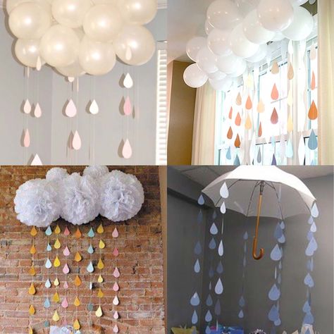 Rain Gender Reveal, Rain Sprinkle Baby Shower Ideas, Rain Theme Decoration, April Showers Birthday Theme, April Showers Party Theme, Rain Birthday Party Theme, Baby Sprinkle Rain Theme, April Showers Photoshoot, Rain Shower Baby Shower Theme