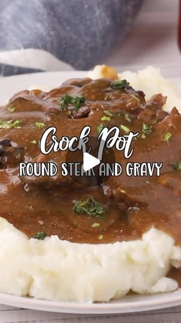 Brandie Skibinski on Instagram: "Round steak can be really affordable since it tends to be a tougher cut of meat. But a lot of times folks just don’t know what to make with it. Cooking it low and slow in the crock pot will make it come out so tender and you’ll also get a delicious gravy!
✨
Comment “STEAK” below & I’ll DM you the recipe link!" Crock Pot Round Steak, Crockpot Round Steak Recipes, Round Steak And Gravy, Round Eye Steak Recipes, Beef Round Steak Recipes, Crock Pot Inspired Beef Recipes, Steak And Gravy, Round Steak Recipes, Pork Crockpot Recipes