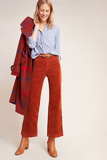 Green Courderoy Pants, Courderoy Pants, Suede Jumpsuit, Fall Fashion Staples, Plaid Wool Coat, Leopard Jacket, Culotte Pants, American Denim, Corduroy Jeans