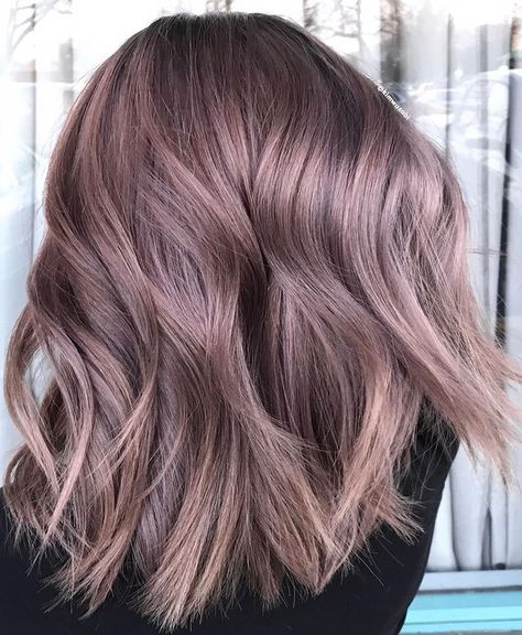 Kimemily Pham | Misty Mauve would have to be another favorite of mine. . Used all @guy_tang @guytang_mydentity. Lifted with #Magnum8 & #Big9. Glazed with… | Instagram Champagne Mauve Hair, Rose Brown Hair Color Brunettes, Dusty Mauve Hair Color, Dusty Lavender Hair, Mauve Hair Color, Chocolate Mauve Hair, Mauve Hair, Hair Study, Guytang Mydentity