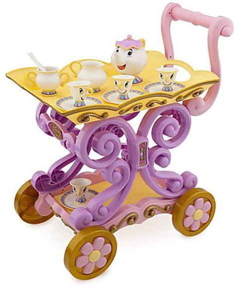 Mrs Potts And Chip, Magical Tea, Mrs Potts, Toy Tea Set, Toy Playsets, Retro Revival, Tea Cart, Disney Princess Belle, Belle Beauty And The Beast