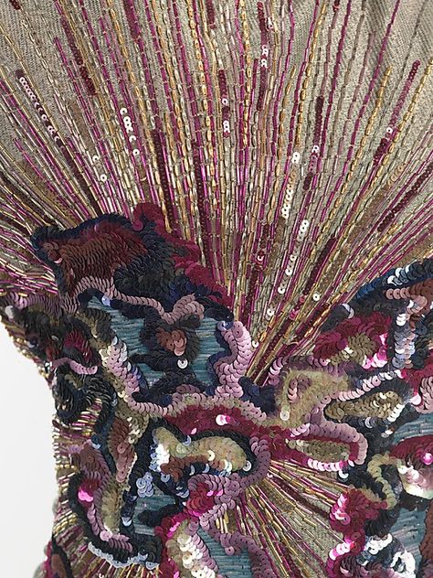 1938 elsa schiaparelli blouse Haute Couture Embroidery, Tambour Beading, Evening Blouses, Tambour Embroidery, Elsa Schiaparelli, Beautiful Fabrics, Couture Embroidery, Costume Collection, Couture Details