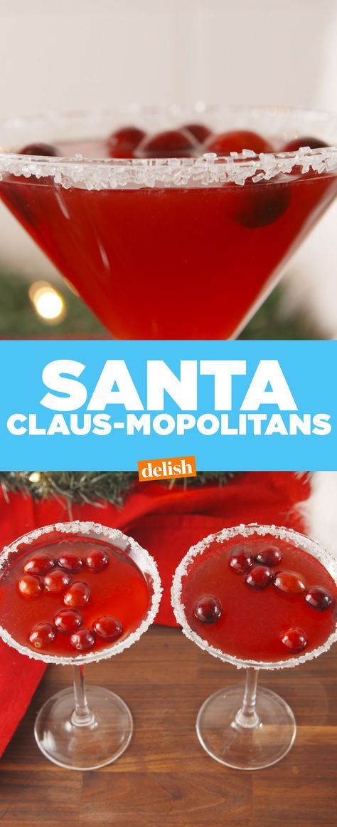 Santa Claus-mopolitans will keep you merry & bright all season long. Get the recipe at Delish.com. #cosmopolitan #delish #santa #recipe #easyrecipe #vodka #alcohl #booze #holiday Santa Clausmopolitan, Winter Drinks, Christmas Cocktails, Mom Blog, Holiday Cocktails, Cocktail Making, Holiday Drinks, Cranberry Juice, Christmas Drinks