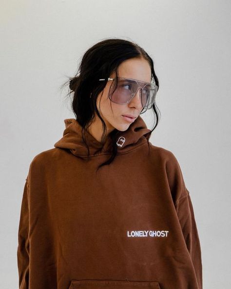 Lonely Ghost Hoodie Outfit, Oversized Brown Fall Hoodie, Luck Me I See Ghosts Hoodie, Brown Skeleton Hoodie, I See Ghosts Sweatshirt, Lonely Ghost Sweatshirt, Lonely Ghost, Capri Sun, Brown Cow