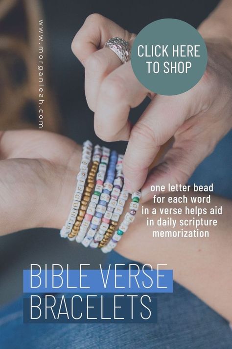 Memory Verse Bracelets, Scripture Bracelet Diy, Bible Verse Beaded Bracelet, Bible Verse Bracelet Beads, Scripture Meditation, One Letter Words, Bible Bracelet, Scriptures About Strength, Scripture Bracelet