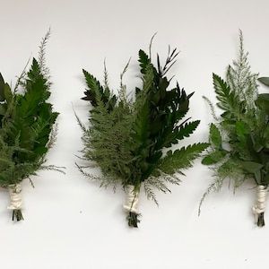 Fern Wedding Decor, Fern Bouquet, Floral Boho Wedding, Green Boutonniere, Fern Wedding, Pagan Wedding, Greenery Bouquet, Enchanted Forest Wedding, Floral Comb