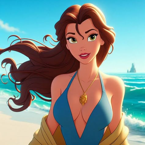 Anastacia Disney, Disney Princess Artwork, Disney Belle, Female Cartoon Characters, Belle Beauty, Princess Drawings, Modern Princess, Belle Disney, Disney Princes