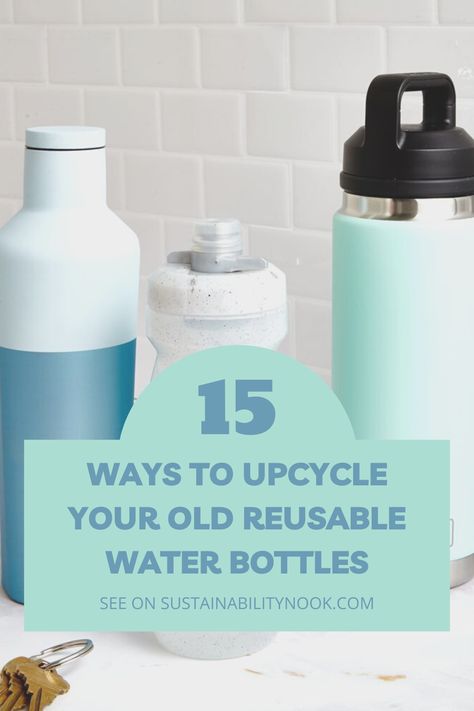 Upcycle Water Bottles, Creative Upcycling, Recycle Water Bottles, Water Bottle Crafts, Nalgene Bottle, Water Flask, Aluminum Water Bottles, Metal Water Bottle, Sensory Bottles