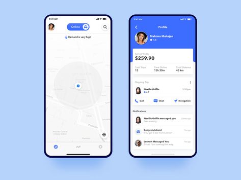 Uber driver home and profile concept by Mahima - UI/UX Designer for Appening on Dribbble Uber Driver App, App Template Design, Company Letterhead Template, Mahima Mahajan, Driver App, Drive App, Company Letterhead, Profile Template, Mobile App Design Inspiration