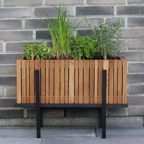 Lookbook – SQUARELY Plant Box Indoor, Square Pots For Plants, Plants Apartment, Winter Balcony, Decorating Balcony, Long Planter, Wooden Garden Bed, Apartment Simple, Outdoor Planter Boxes